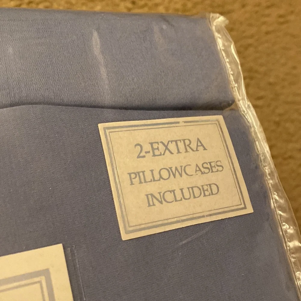 Macys 750 Thread Count Avalon Collection Cal King Sateen Sheet Set Blue NWT 6-pc - Picture 3 of 8